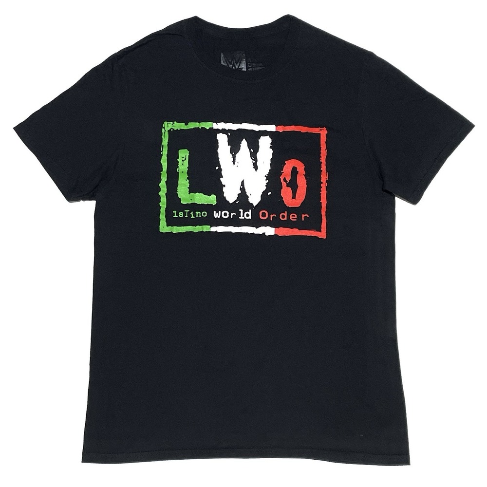 WWE Authentic Latino World Order LWO T-shirt Mens M Black Rey Mysterio Wrestling